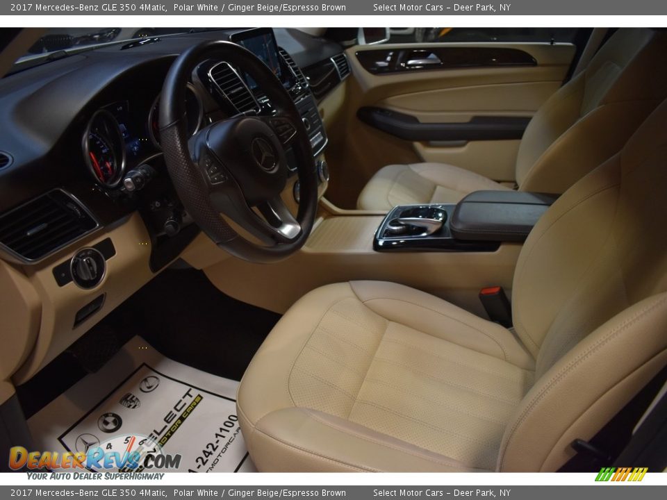 2017 Mercedes-Benz GLE 350 4Matic Polar White / Ginger Beige/Espresso Brown Photo #10