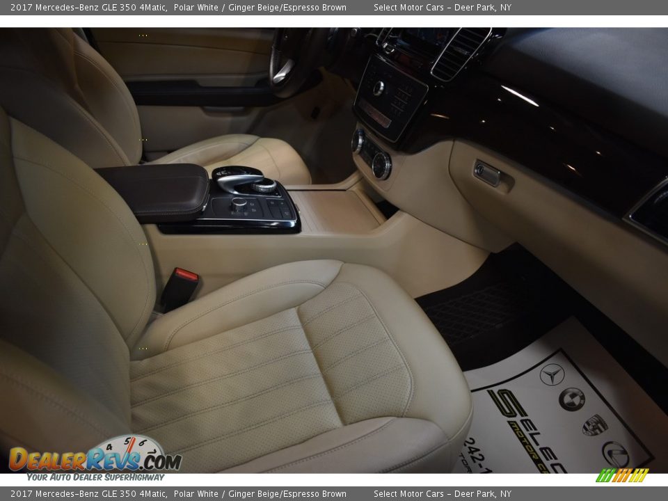 2017 Mercedes-Benz GLE 350 4Matic Polar White / Ginger Beige/Espresso Brown Photo #14