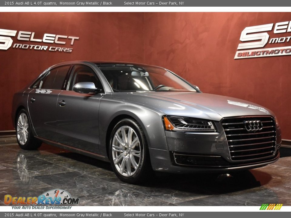 2015 Audi A8 L 4.0T quattro Monsoon Gray Metallic / Black Photo #3