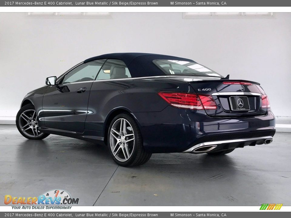 2017 Mercedes-Benz E 400 Cabriolet Lunar Blue Metallic / Silk Beige/Espresso Brown Photo #10