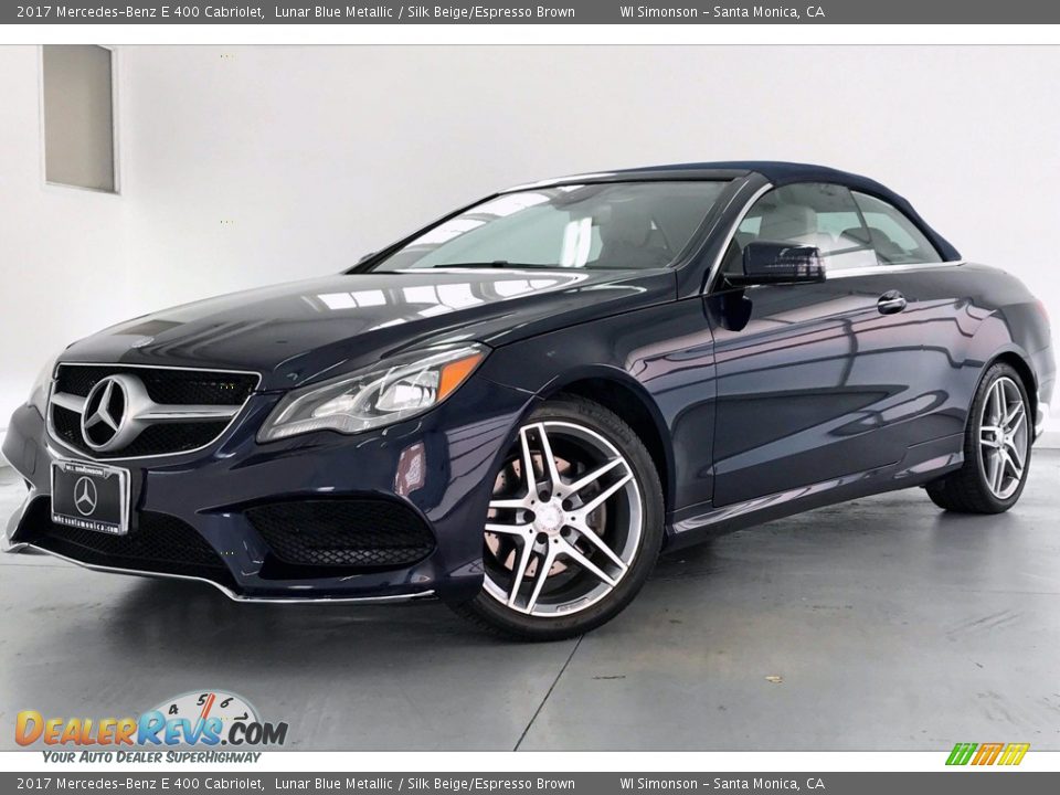 2017 Mercedes-Benz E 400 Cabriolet Lunar Blue Metallic / Silk Beige/Espresso Brown Photo #12