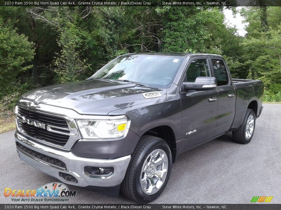 2020 Ram 1500 Big Horn Quad Cab 4x4 Granite Crystal Metallic / Black/Diesel Gray Photo #2
