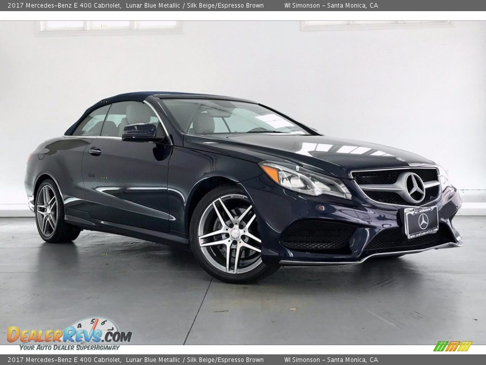 2017 Mercedes-Benz E 400 Cabriolet Lunar Blue Metallic / Silk Beige/Espresso Brown Photo #34