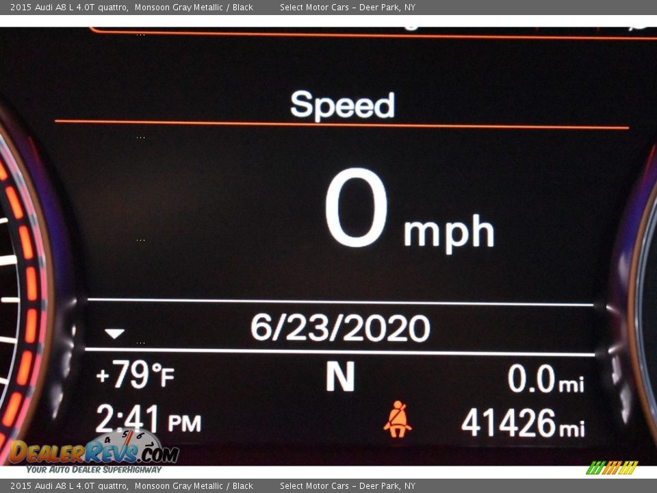 2015 Audi A8 L 4.0T quattro Monsoon Gray Metallic / Black Photo #36