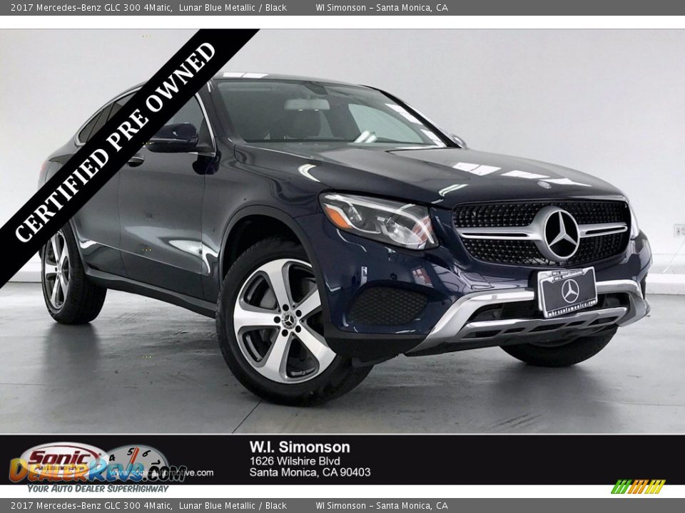 2017 Mercedes-Benz GLC 300 4Matic Lunar Blue Metallic / Black Photo #1