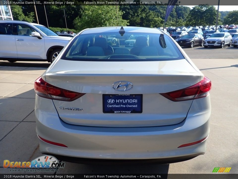 2018 Hyundai Elantra SEL Mineral Beige / Beige Photo #3