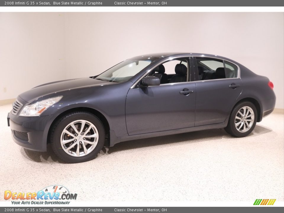 2008 Infiniti G 35 x Sedan Blue Slate Metallic / Graphite Photo #3
