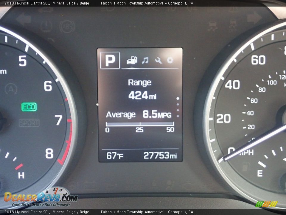 2018 Hyundai Elantra SEL Mineral Beige / Beige Photo #24