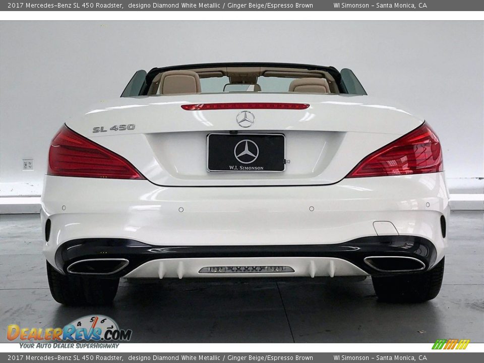 2017 Mercedes-Benz SL 450 Roadster designo Diamond White Metallic / Ginger Beige/Espresso Brown Photo #3