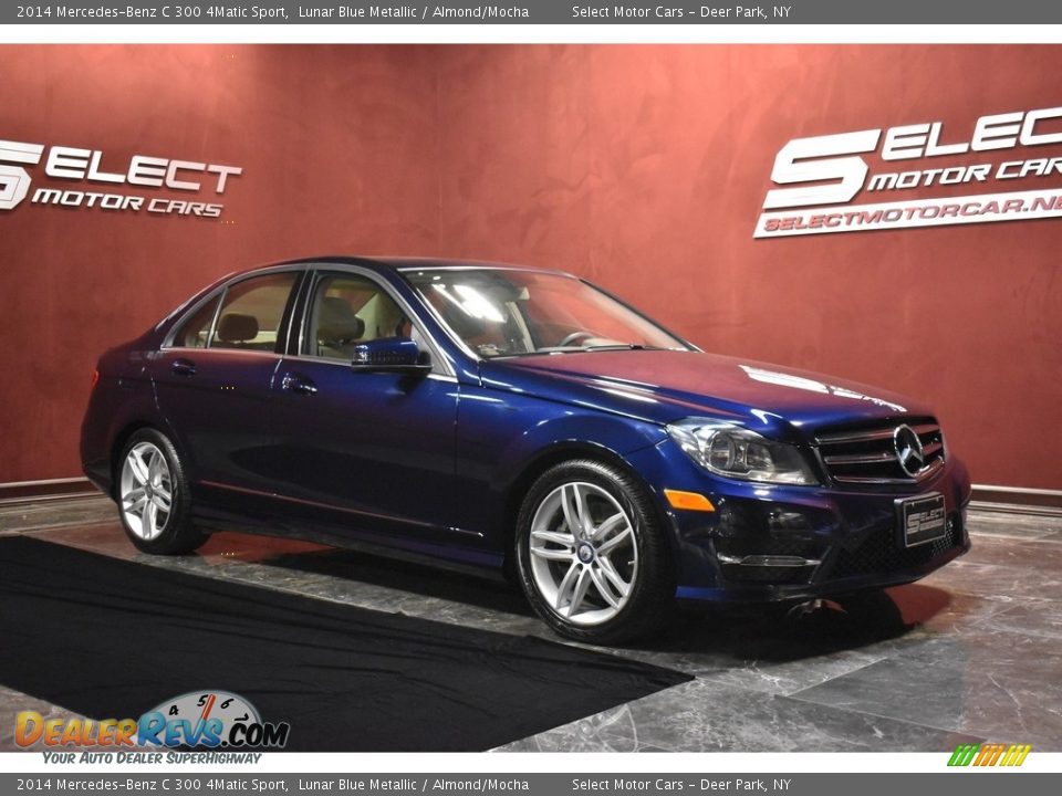 2014 Mercedes-Benz C 300 4Matic Sport Lunar Blue Metallic / Almond/Mocha Photo #2