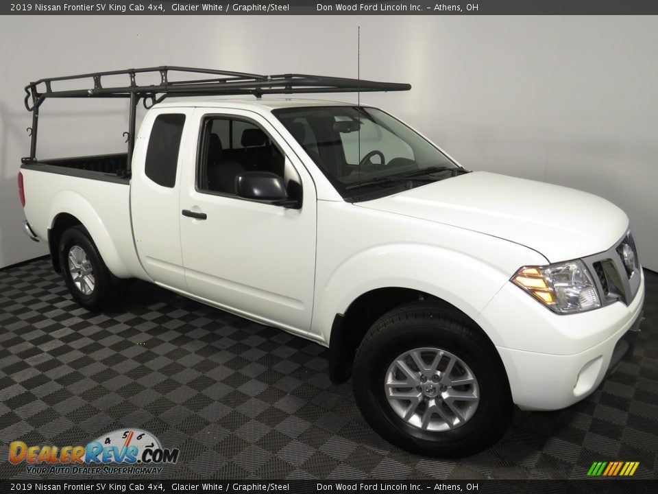 2019 Nissan Frontier SV King Cab 4x4 Glacier White / Graphite/Steel Photo #2