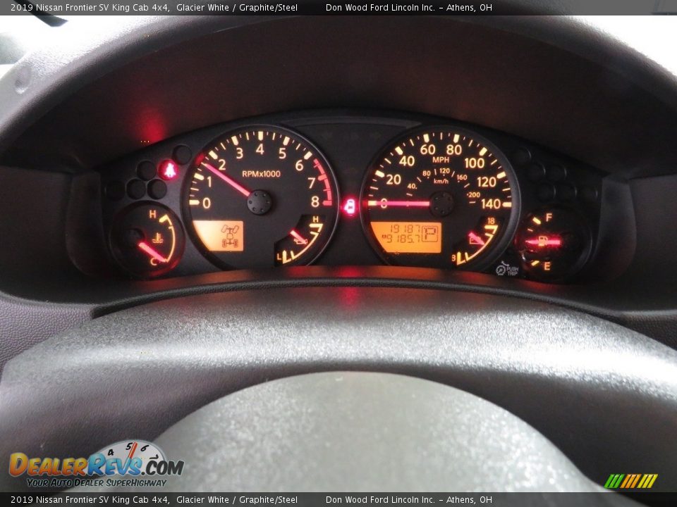 2019 Nissan Frontier SV King Cab 4x4 Glacier White / Graphite/Steel Photo #21