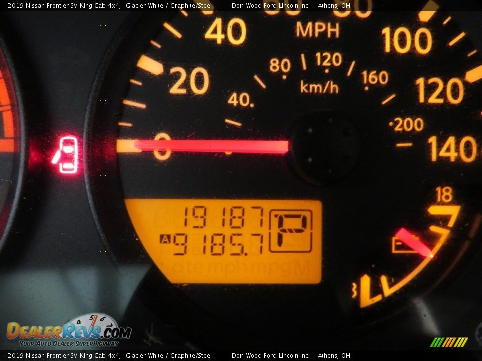 2019 Nissan Frontier SV King Cab 4x4 Glacier White / Graphite/Steel Photo #22