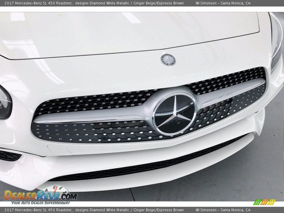 2017 Mercedes-Benz SL 450 Roadster designo Diamond White Metallic / Ginger Beige/Espresso Brown Photo #31