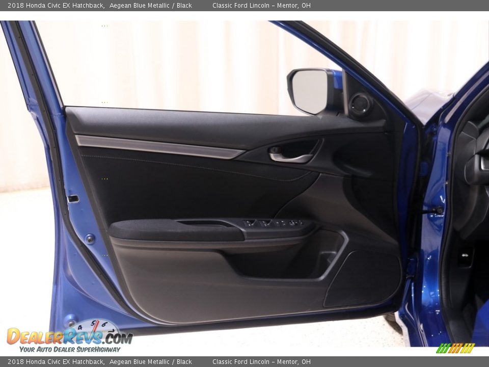 2018 Honda Civic EX Hatchback Aegean Blue Metallic / Black Photo #4