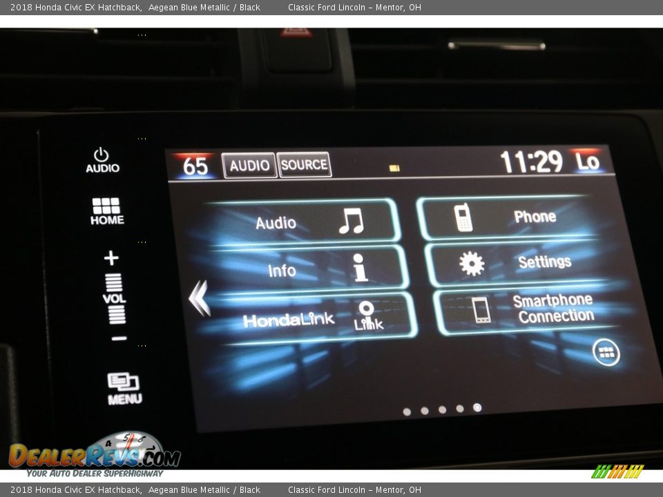 2018 Honda Civic EX Hatchback Aegean Blue Metallic / Black Photo #10