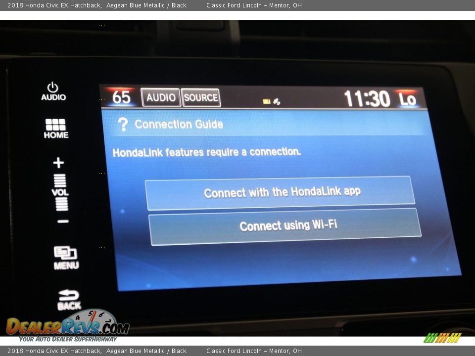 2018 Honda Civic EX Hatchback Aegean Blue Metallic / Black Photo #13