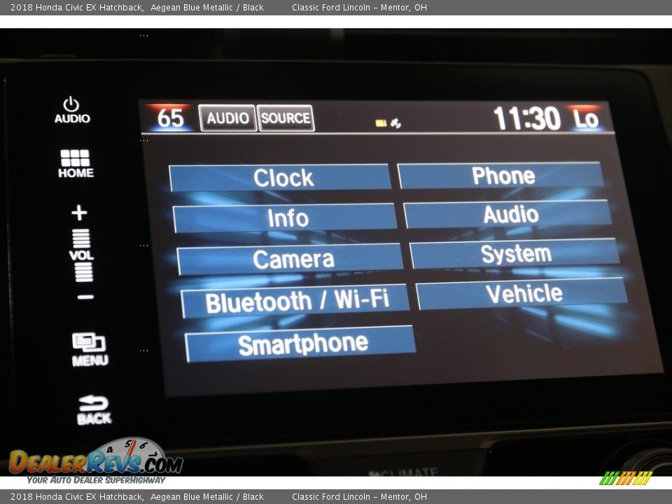 2018 Honda Civic EX Hatchback Aegean Blue Metallic / Black Photo #15