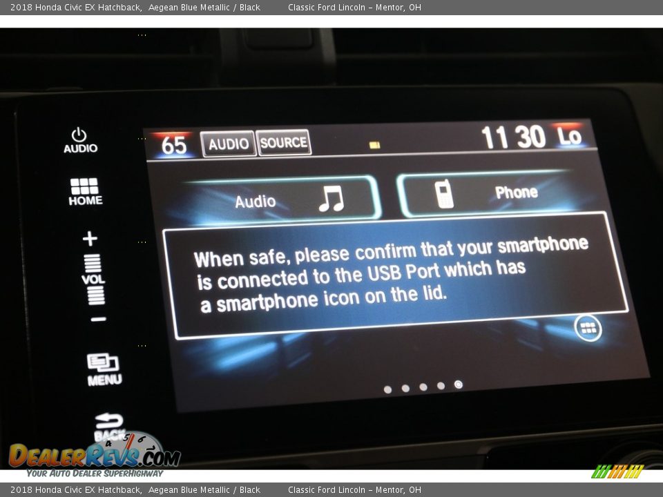 2018 Honda Civic EX Hatchback Aegean Blue Metallic / Black Photo #16