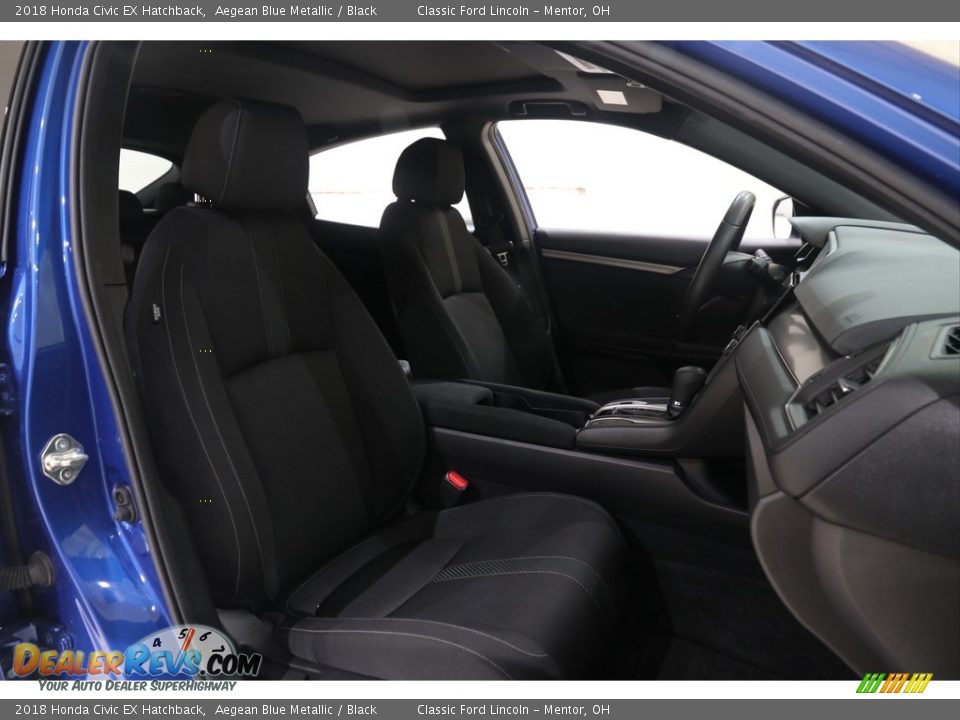 2018 Honda Civic EX Hatchback Aegean Blue Metallic / Black Photo #19