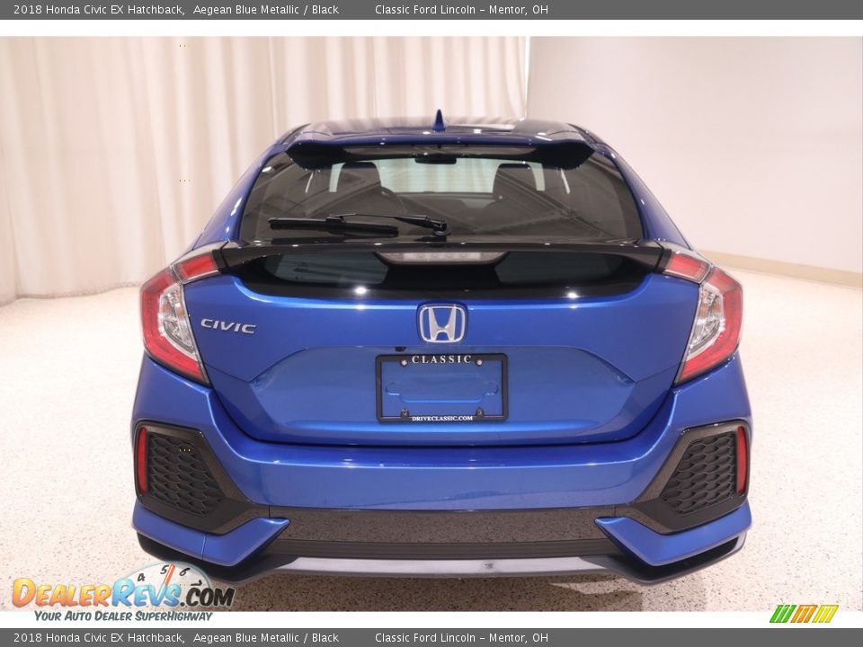 2018 Honda Civic EX Hatchback Aegean Blue Metallic / Black Photo #22