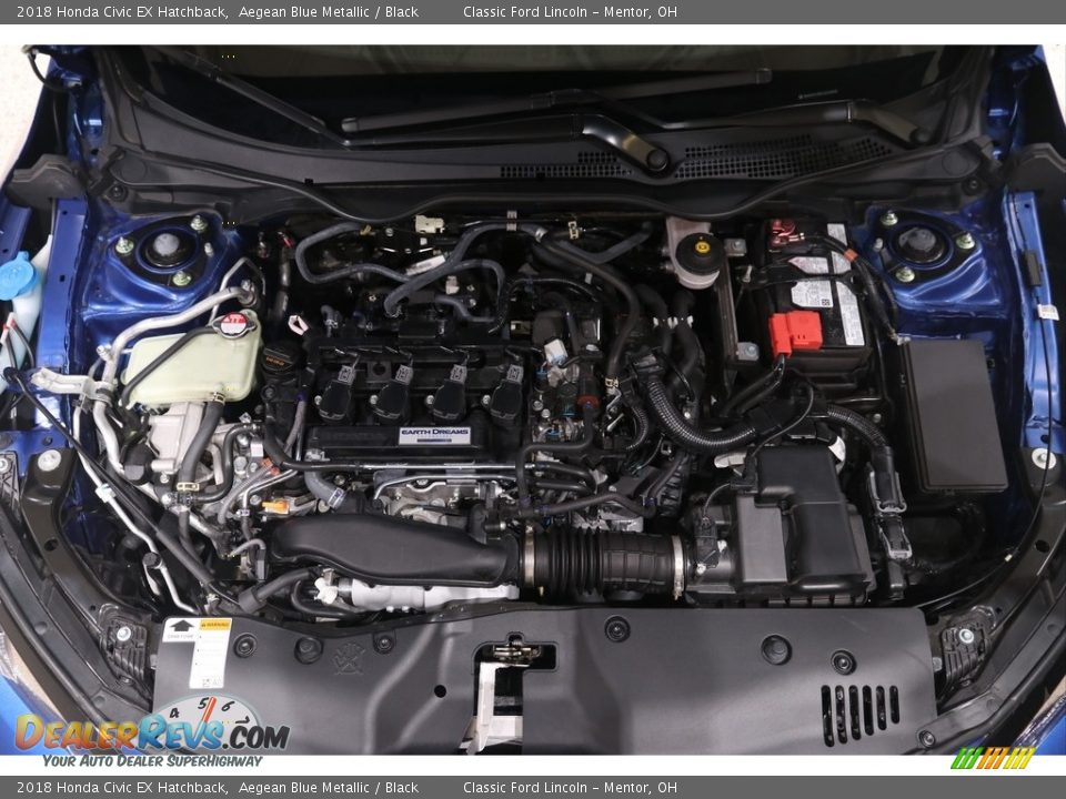 2018 Honda Civic EX Hatchback Aegean Blue Metallic / Black Photo #23