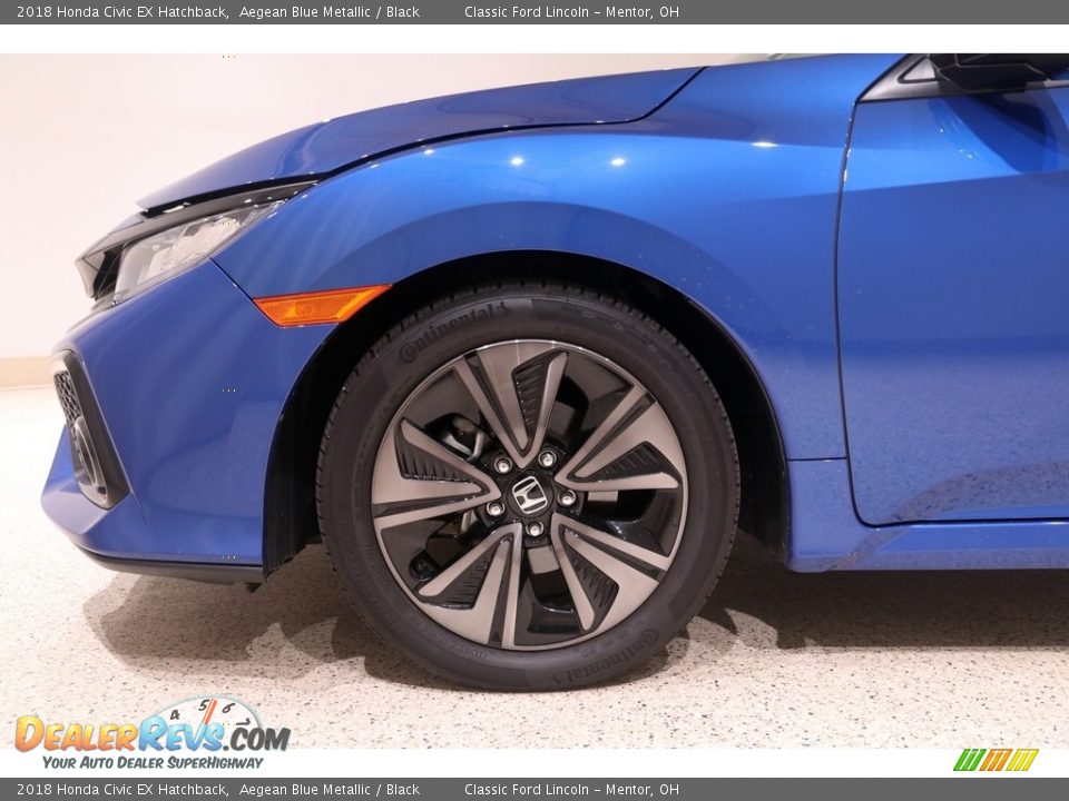 2018 Honda Civic EX Hatchback Aegean Blue Metallic / Black Photo #24