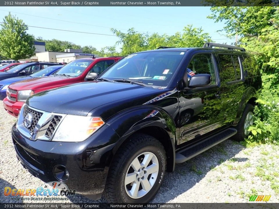 2012 Nissan Pathfinder SV 4x4 Super Black / Graphite Photo #1