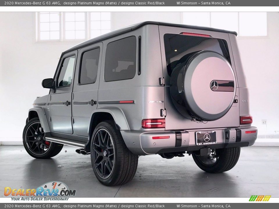 2020 Mercedes-Benz G 63 AMG designo Platinum Magno (Matte) / designo Classic Red/Black Photo #2