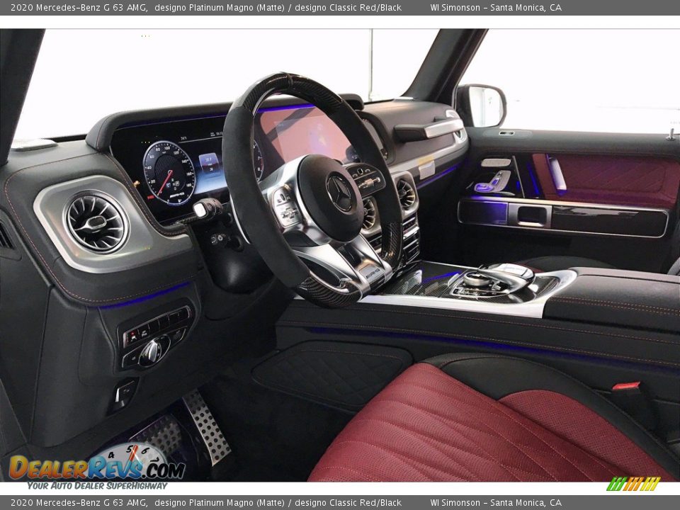 2020 Mercedes-Benz G 63 AMG designo Platinum Magno (Matte) / designo Classic Red/Black Photo #4