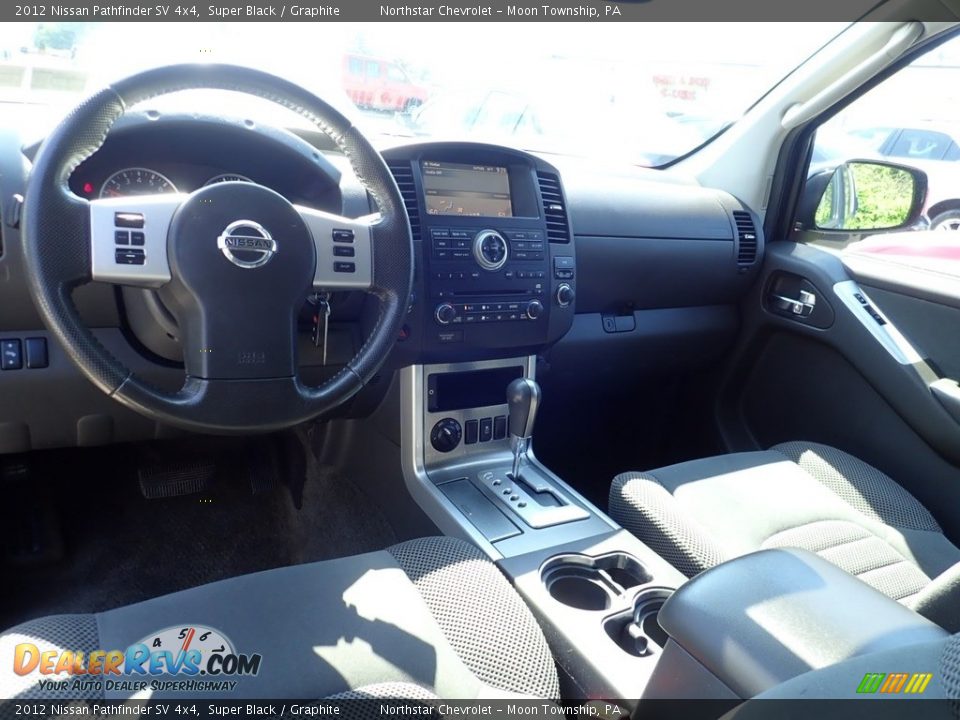 2012 Nissan Pathfinder SV 4x4 Super Black / Graphite Photo #7