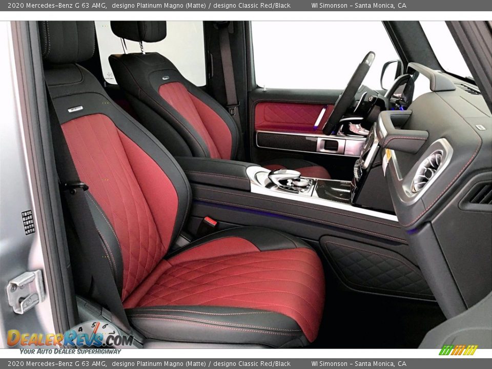 2020 Mercedes-Benz G 63 AMG designo Platinum Magno (Matte) / designo Classic Red/Black Photo #5