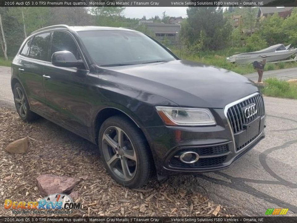 2016 Audi Q5 3.0 TFSI Premium Plus quattro Monsoon Gray Metallic / Titanium Gray Photo #5