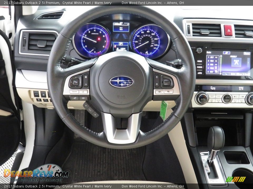 2017 Subaru Outback 2.5i Premium Crystal White Pearl / Warm Ivory Photo #31