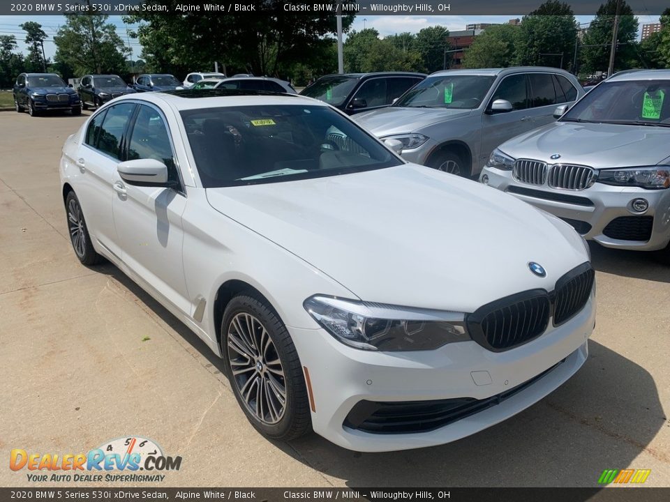 2020 BMW 5 Series 530i xDrive Sedan Alpine White / Black Photo #1