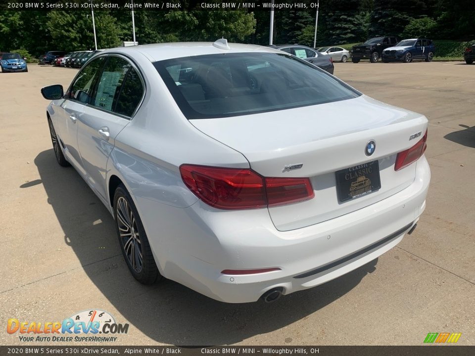 2020 BMW 5 Series 530i xDrive Sedan Alpine White / Black Photo #2