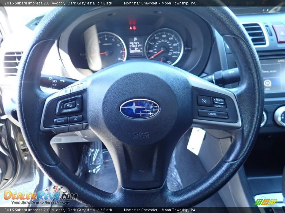 2016 Subaru Impreza 2.0i 4-door Dark Gray Metallic / Black Photo #26