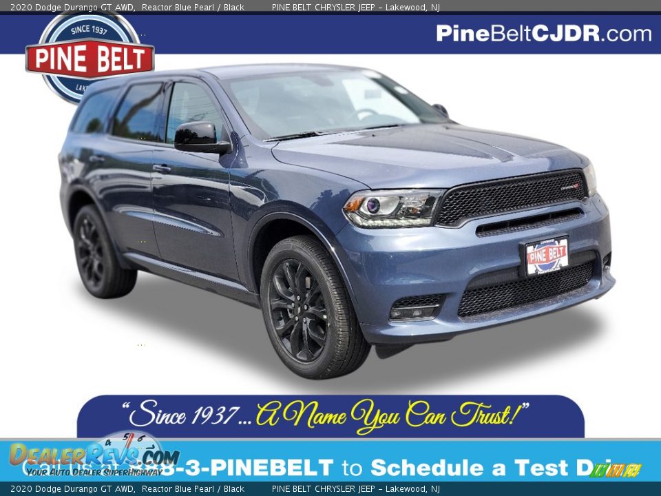 2020 Dodge Durango GT AWD Reactor Blue Pearl / Black Photo #1