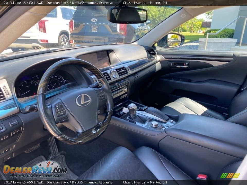 Black/Shimamoku Espresso Interior - 2013 Lexus LS 460 L AWD Photo #3