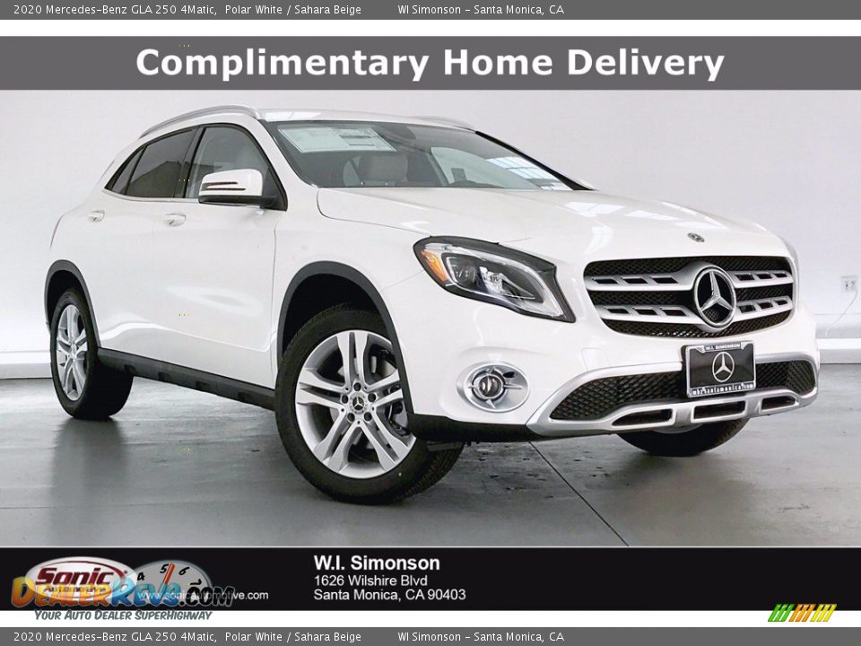 2020 Mercedes-Benz GLA 250 4Matic Polar White / Sahara Beige Photo #1