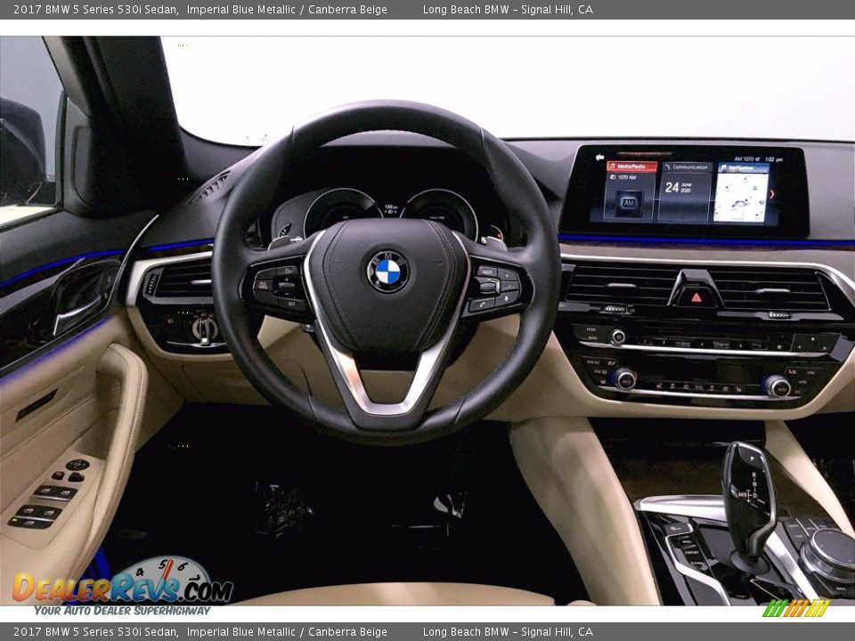 2017 BMW 5 Series 530i Sedan Imperial Blue Metallic / Canberra Beige Photo #4
