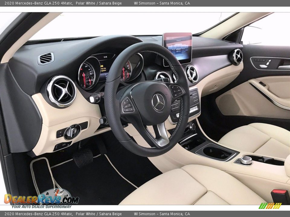 2020 Mercedes-Benz GLA 250 4Matic Polar White / Sahara Beige Photo #4