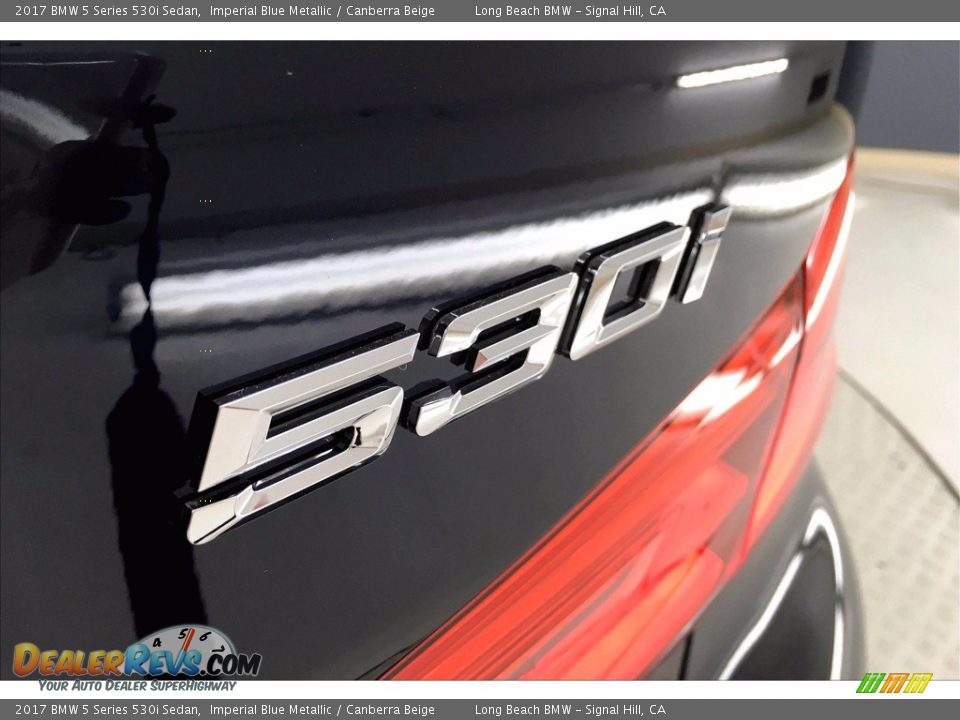 2017 BMW 5 Series 530i Sedan Imperial Blue Metallic / Canberra Beige Photo #7