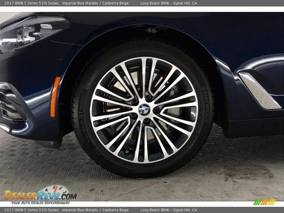 2017 BMW 5 Series 530i Sedan Imperial Blue Metallic / Canberra Beige Photo #8