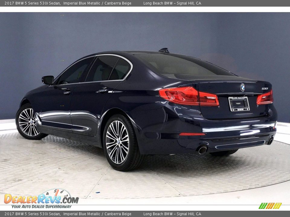2017 BMW 5 Series 530i Sedan Imperial Blue Metallic / Canberra Beige Photo #10