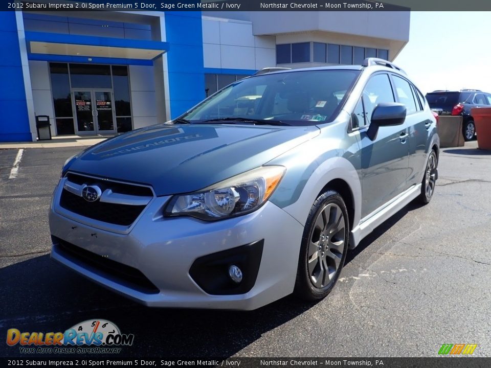 2012 Subaru Impreza 2.0i Sport Premium 5 Door Sage Green Metallic / Ivory Photo #2