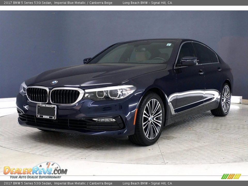 2017 BMW 5 Series 530i Sedan Imperial Blue Metallic / Canberra Beige Photo #12