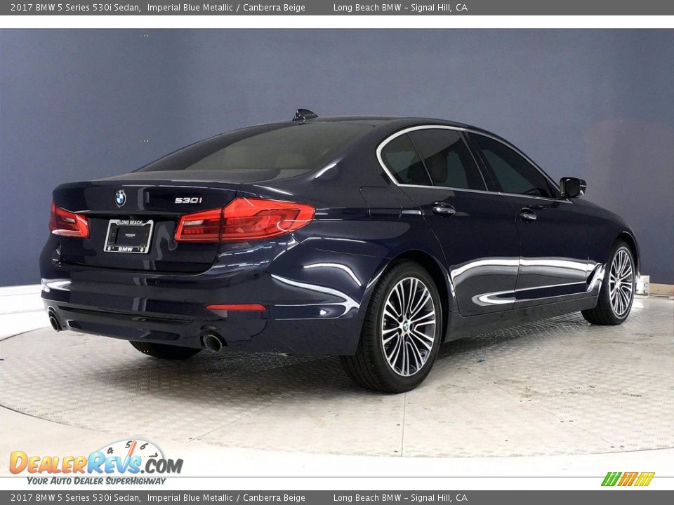 2017 BMW 5 Series 530i Sedan Imperial Blue Metallic / Canberra Beige Photo #13