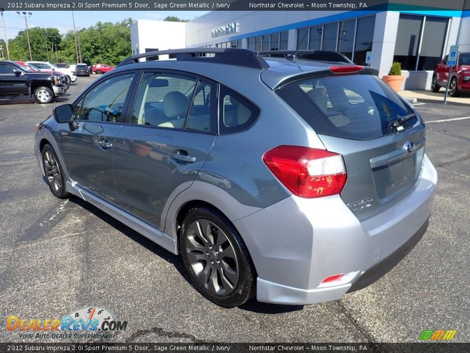 2012 Subaru Impreza 2.0i Sport Premium 5 Door Sage Green Metallic / Ivory Photo #4