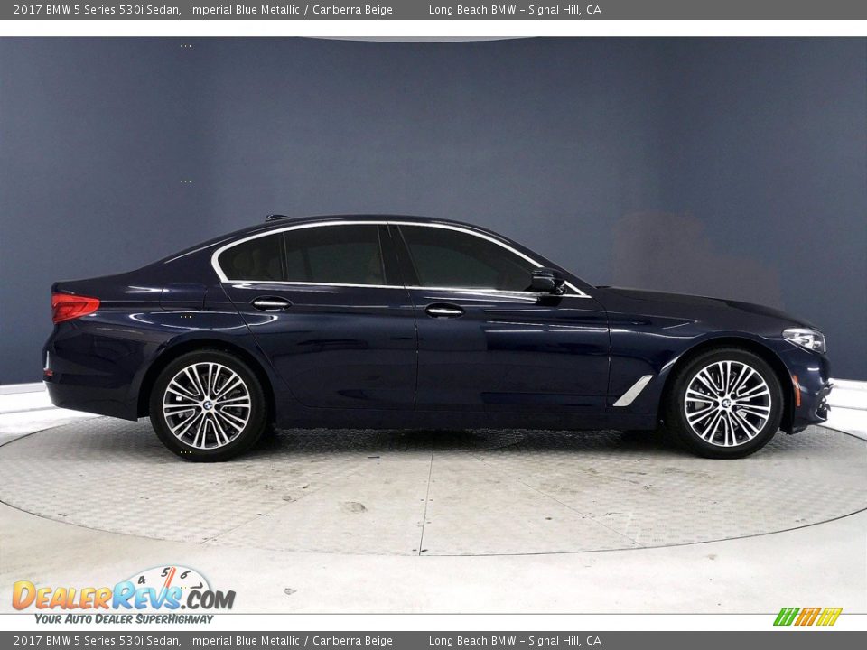 2017 BMW 5 Series 530i Sedan Imperial Blue Metallic / Canberra Beige Photo #14